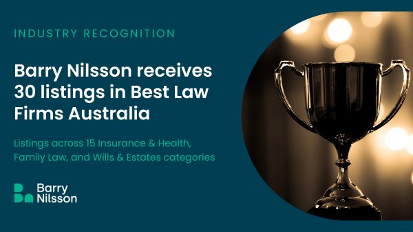 Barry Nilsson recognised in Best Law Firms Australia 2027